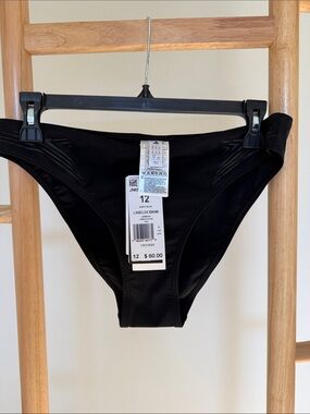 adidas Black Bikini Bottom with Subtle Paneling